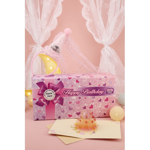 Birthday Siblies (V1–Hellbraune Haut, Rosa Kleid)