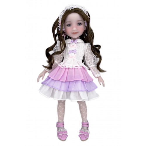 Fancy Doll Beautiful Purple & White Flowers Doll Bonnet Straw Hat - Ruby  Lane